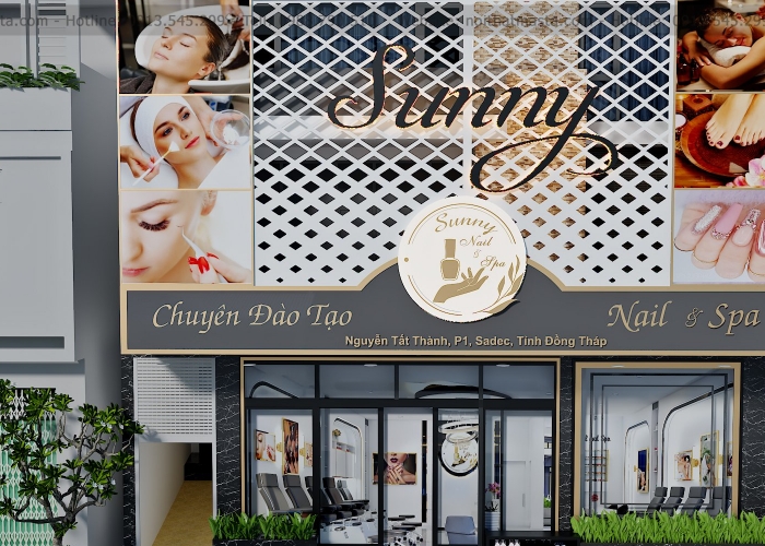 Thiết kế tiệm Nail Spa Sunny ở Đồng Tháp